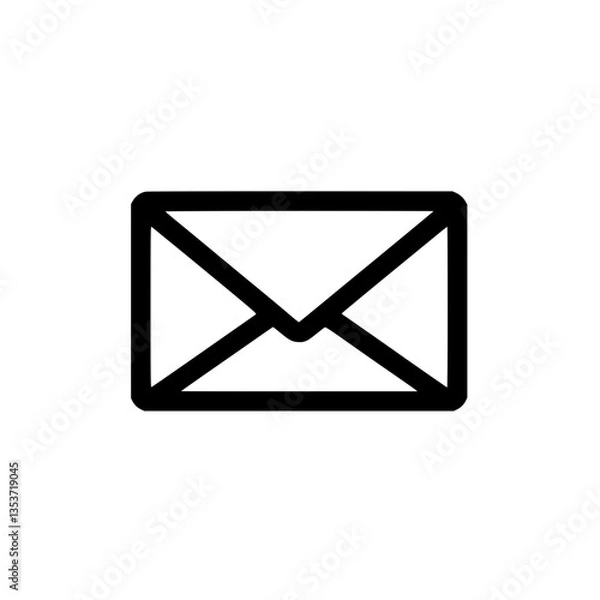 Fototapeta An isolated and envelope icon represents communication and mail delivery isolated on symbolizing correspondence and messages
