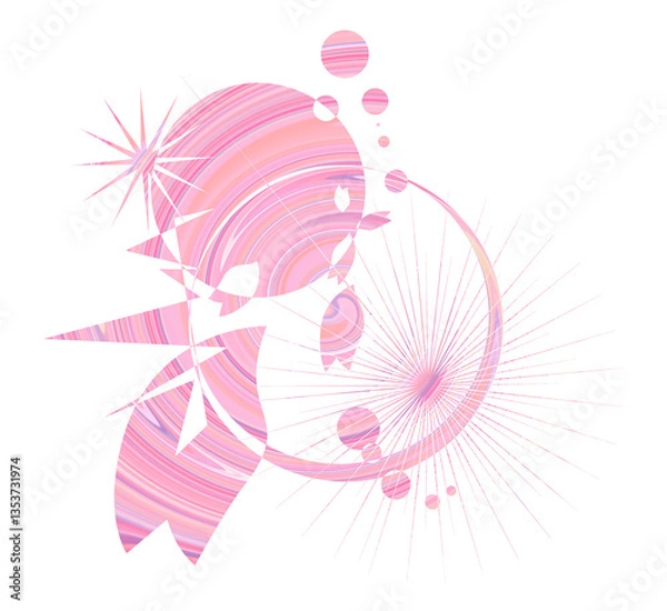 Obraz 抽象：心は踊る。