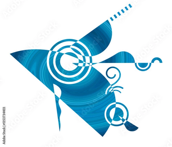 Obraz 抽象：涙が滲む。