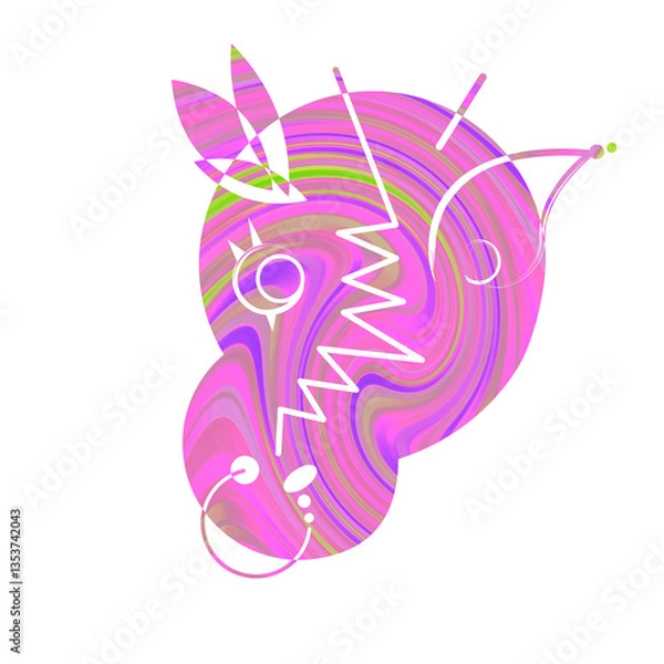 Obraz 抽象：ウッシッシ。