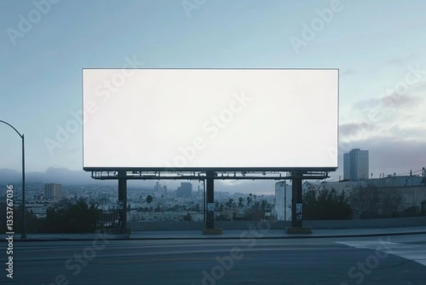 Fototapeta High Resolution Picture of Minimal Largescale Horizontal Billboard Mockup