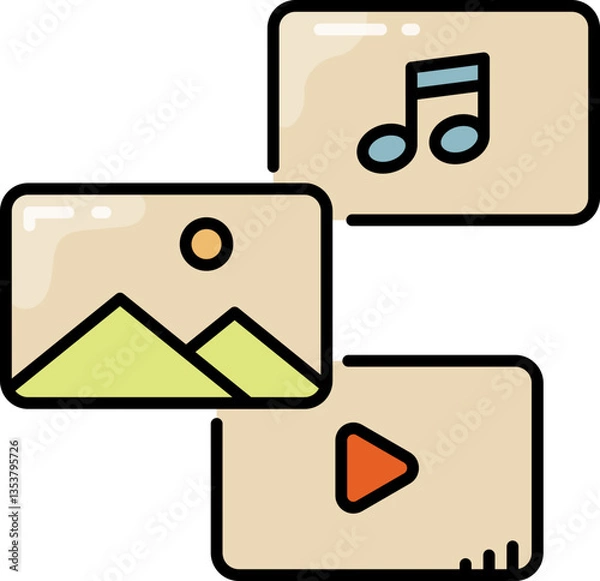 Fototapeta Video editing icon