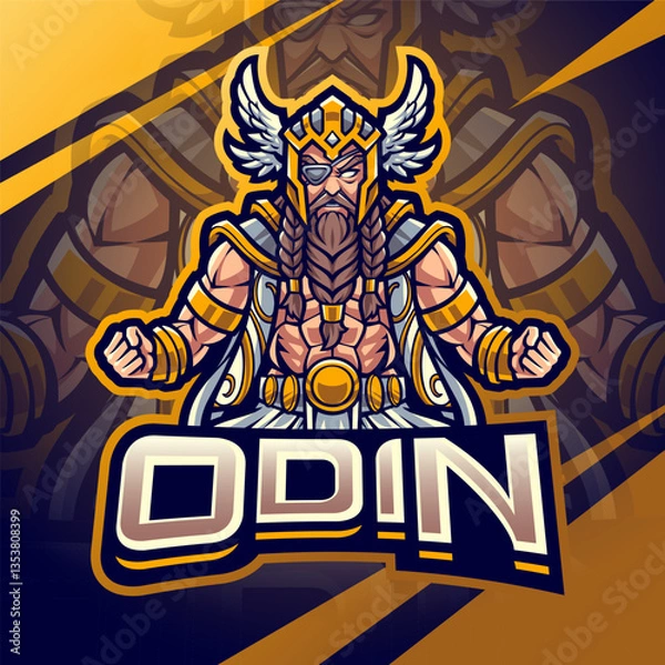 Obraz mascot odin logo beared man logo
