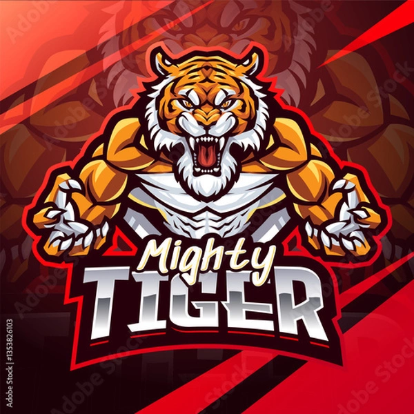 Obraz mighty tiger mascot vector logo