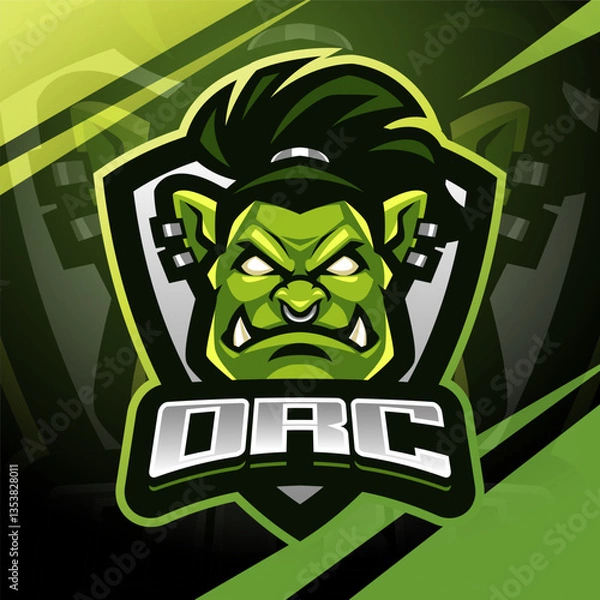 Obraz Orc esport mascot logo design