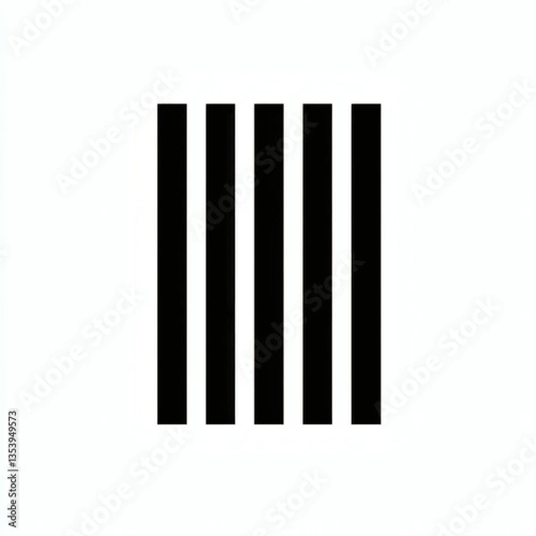 Fototapeta Abstract black and white vertical striped pattern  