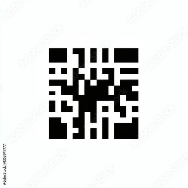 Fototapeta QR code design on a white background  
