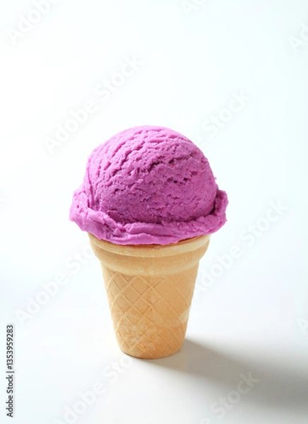 Obraz Blueberry ice cream cone
