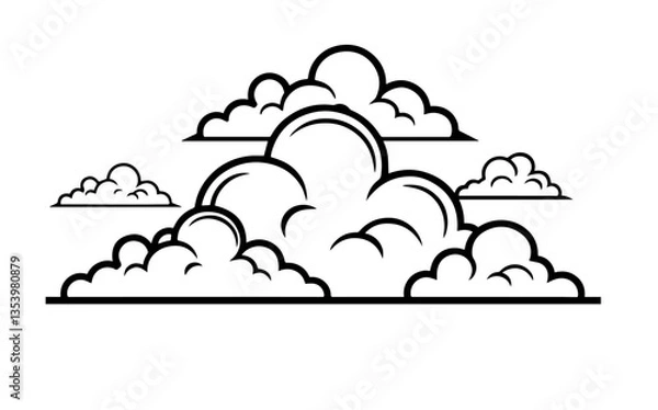 Obraz Cloud vector graphic design