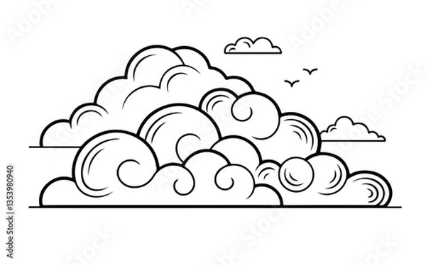 Obraz Cloud vector graphic design