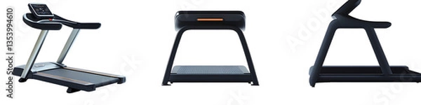 Fototapeta Exercise treadmill isolated on transparent background, 