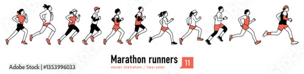 Fototapeta Marathon runners