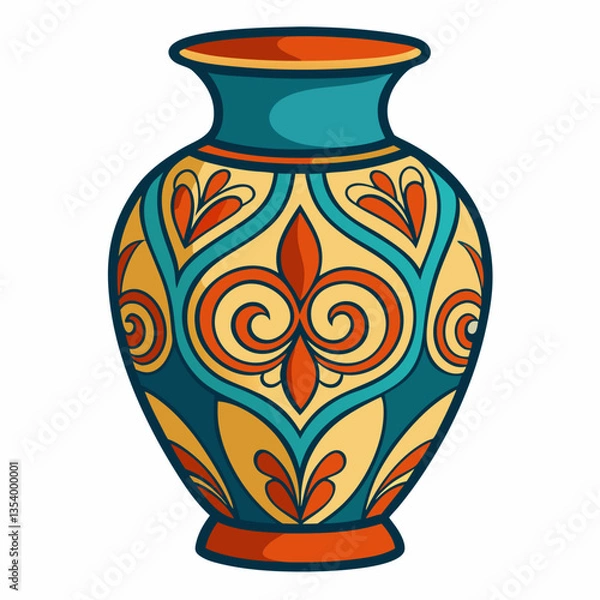 Obraz ceramic vase isolated on white