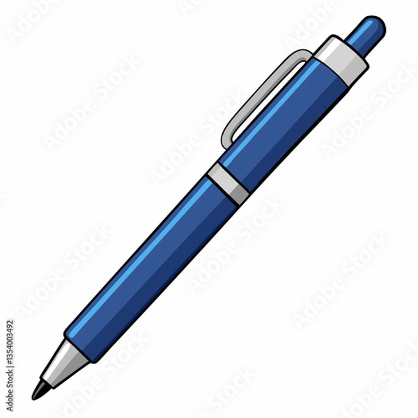 Obraz retractable ballpoint pen with smooth ink 