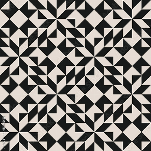 Obraz Seamless geometric square triangle pattern for backgrounds, fabric design, home decor.