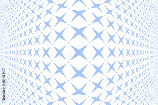 Fototapeta Abstract Convex Geometric Blue Pattern with 3D Illusion Effect. Abstract Textured Background. 