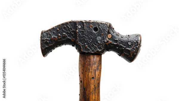 Obraz Antique Hammer isolated on transparent background.