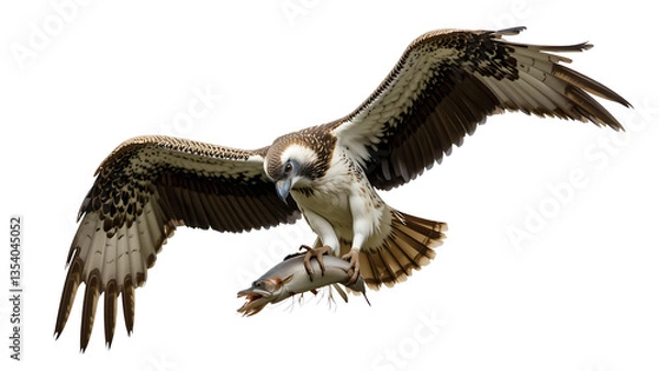 Obraz Osprey isolated on transparent background.