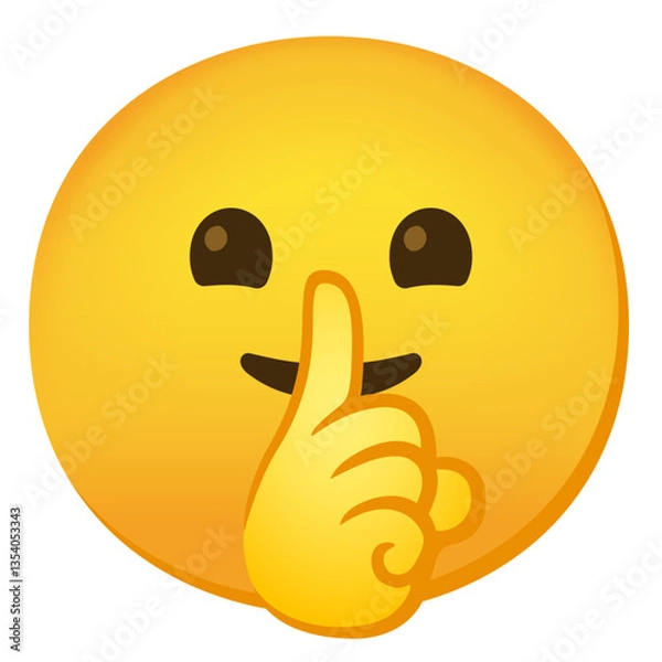 Obraz Shushing Face Emoji
