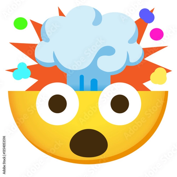 Fototapeta Exploding Head Emoji
