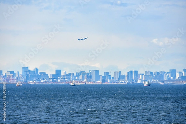 Obraz 海ほたるから見た東京のビル群