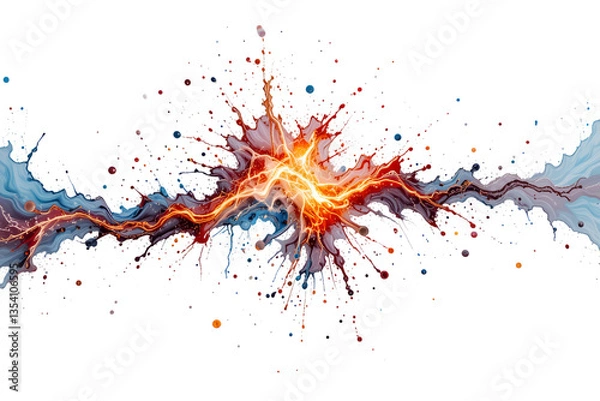 Fototapeta Vibrant Abstract Explosion of Colorful Light and Energy Effect