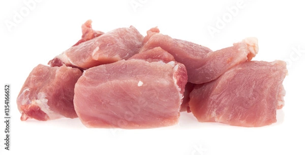 Obraz Meat isolated on white background.