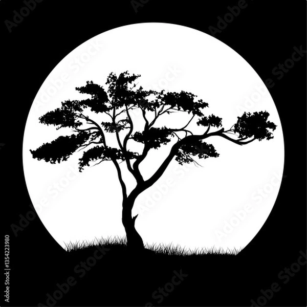 Obraz mopani tree illustration