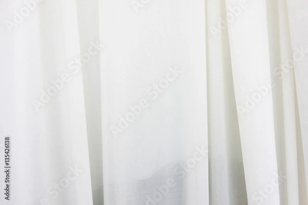 Obraz White curtain backdrop with light.