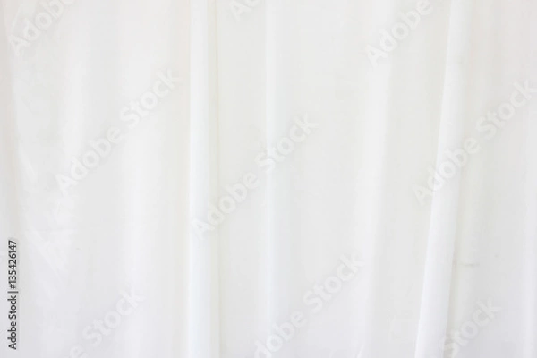 Obraz White curtain backdrop with light.