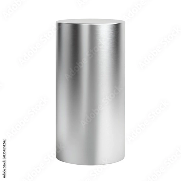 Obraz Brushed Metal Cylinder Minimalist Design Studio Object