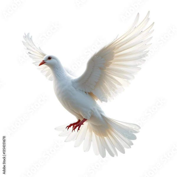 Obraz white dove flying