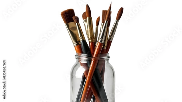 Obraz paint brushes isolated on white background