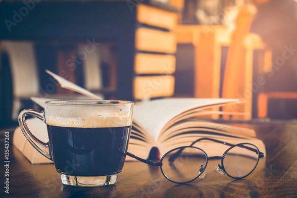 Obraz coffee and book