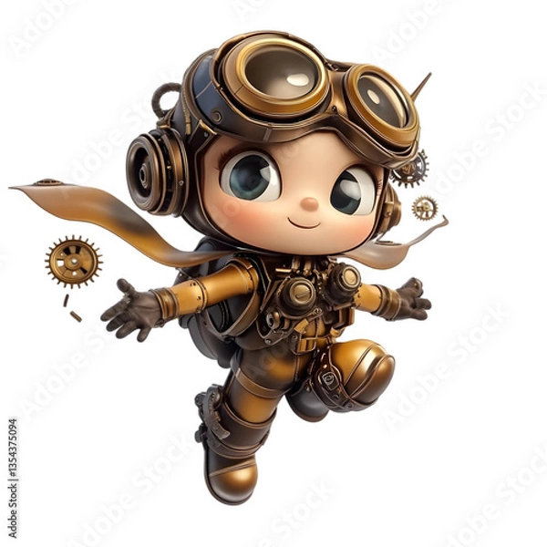 Obraz Steampunk Child Character Illustration