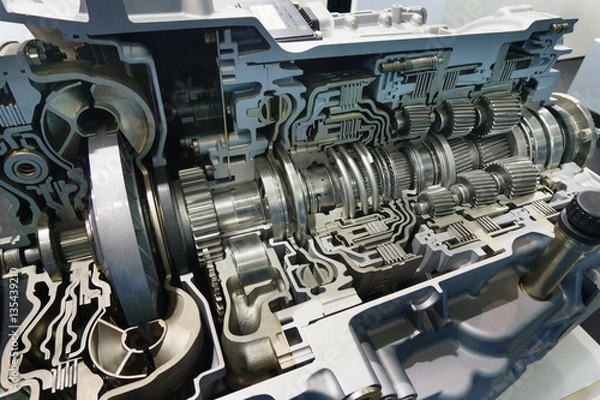 Obraz Metal shiny gear general view