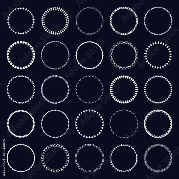 Fototapeta Set of round or circular patterns