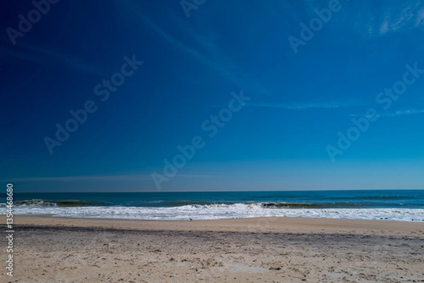 Obraz Crashing waves on the shore of Assatageaue Island in Virginia