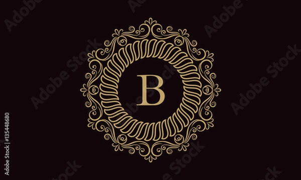 Obraz B Letter Crest Logo