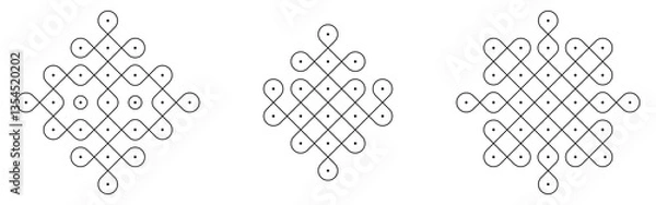 Obraz Easy chikku kolam for daily use!