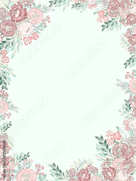 Obraz floral frame with flowers