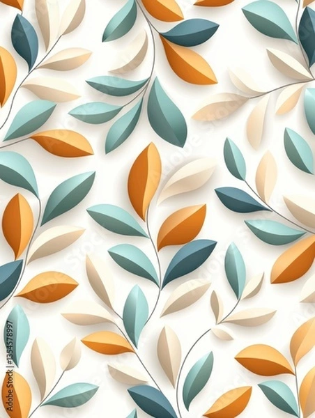 Fototapeta Captivating leaf patterns nature setting graphic design colorful environment artistic viewpoint modern aesthetic