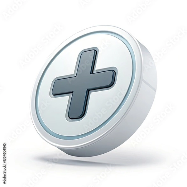 Fototapeta medical icon on square internet button