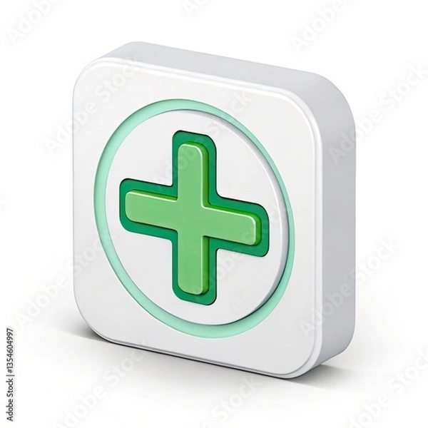 Fototapeta medical icon on square internet button