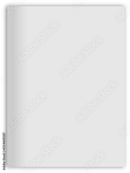 Fototapeta Realistyczna okładka książki, zeszytu, broszury. Miękka oprawa.