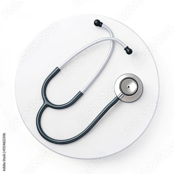 Fototapeta stethoscope on white background