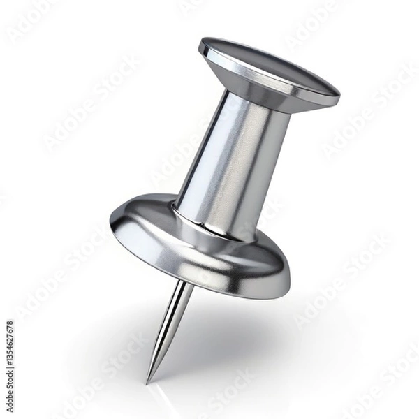 Fototapeta white push pin