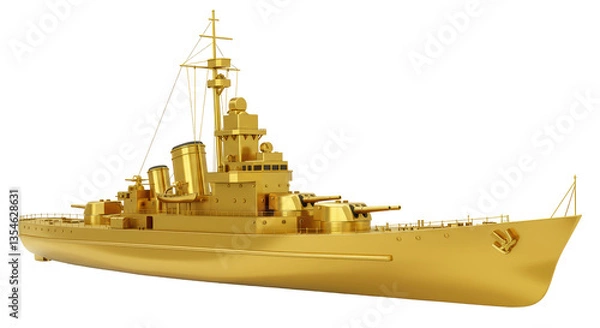 Obraz Isolated Golden Warship
