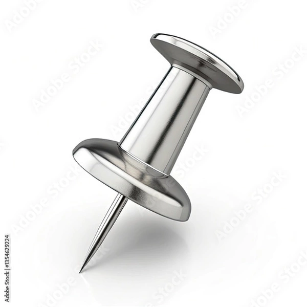 Fototapeta white push pin