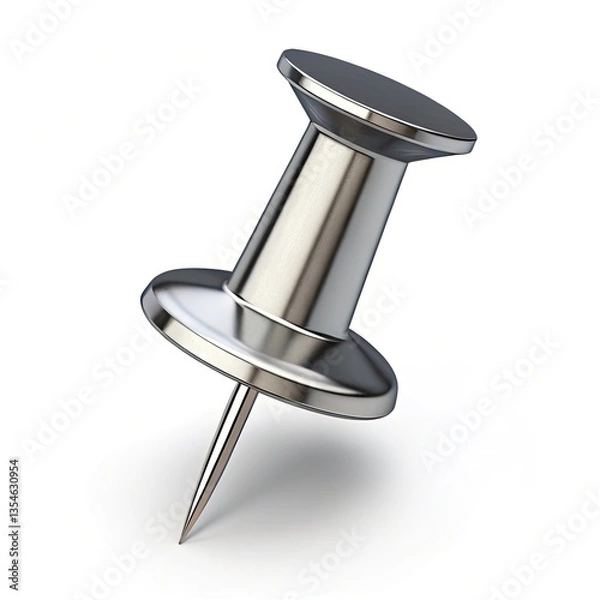 Fototapeta white push pin